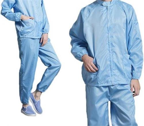 Anti-static Cleanroom Smock Jumpsuit Uniform Workwear Lab Coat Protective Coverall ESD Suit Work Clothes